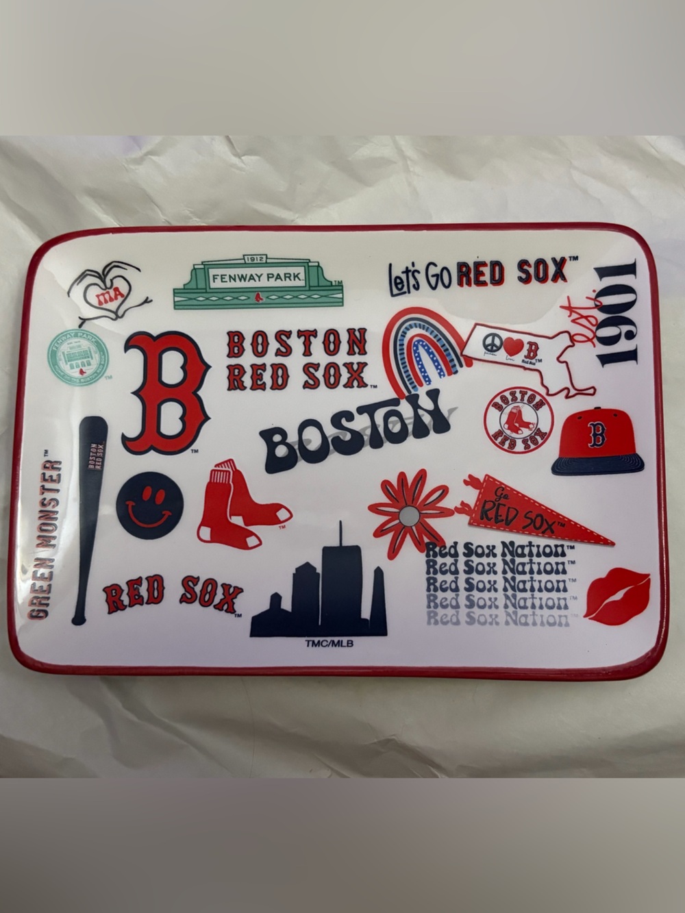 ⚡️ Boston Red Sox MLB Baseball Fenway Park Decorative Plate Dish